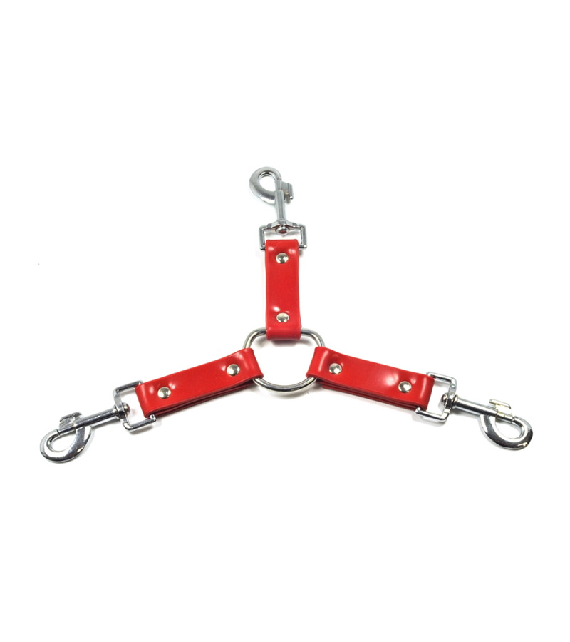 3 Way Leather Hogtie RED