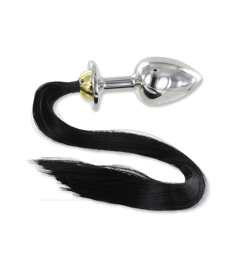 Black Hair Pony Tail Rosebud