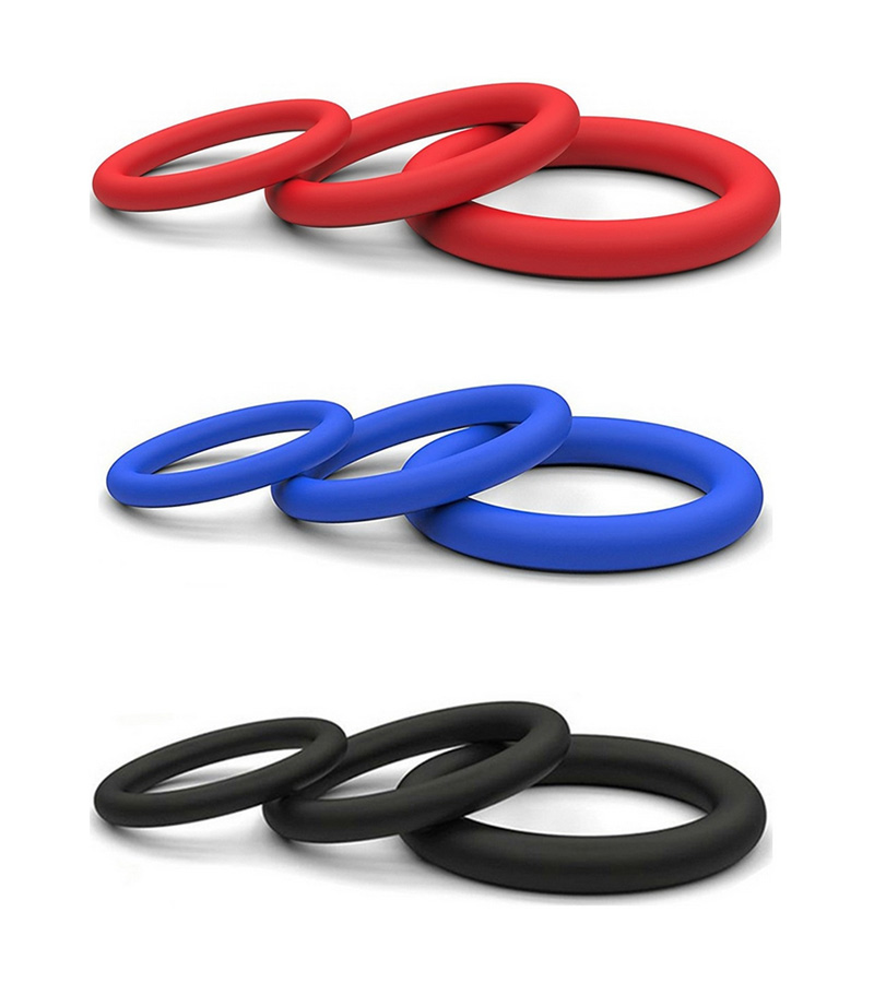 Deluxe Set of Silicone Glans Rings