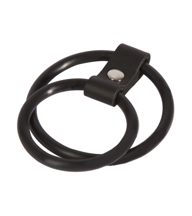 Dual Silicone Cockring-BLACK