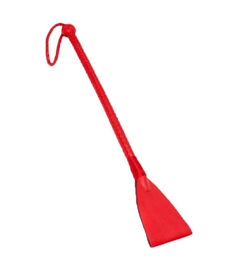 Luxury Red Leather Riding Crop