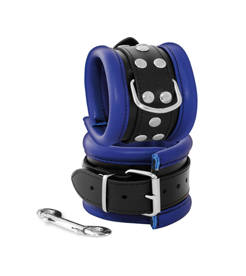 Padded Ankle Cuffs - BLACK/BLUE