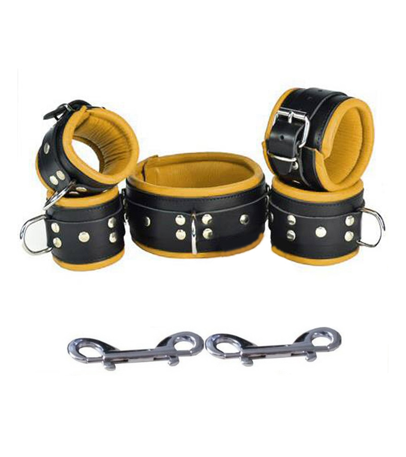 Supreme Bondage 5-Pieces Set - BLACK/BLACK