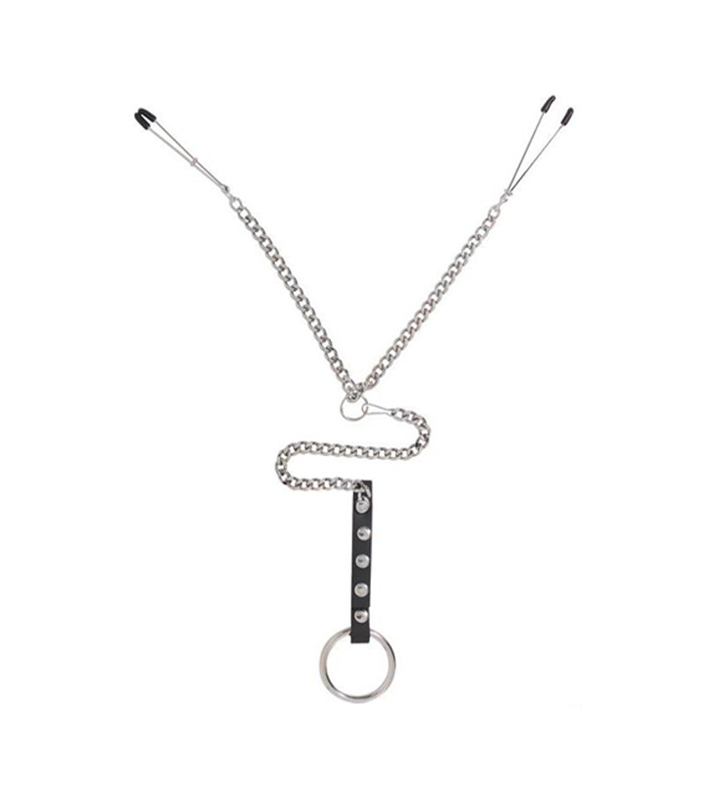 Tweezer Style Nipple Clamps W/ Cock Ring 