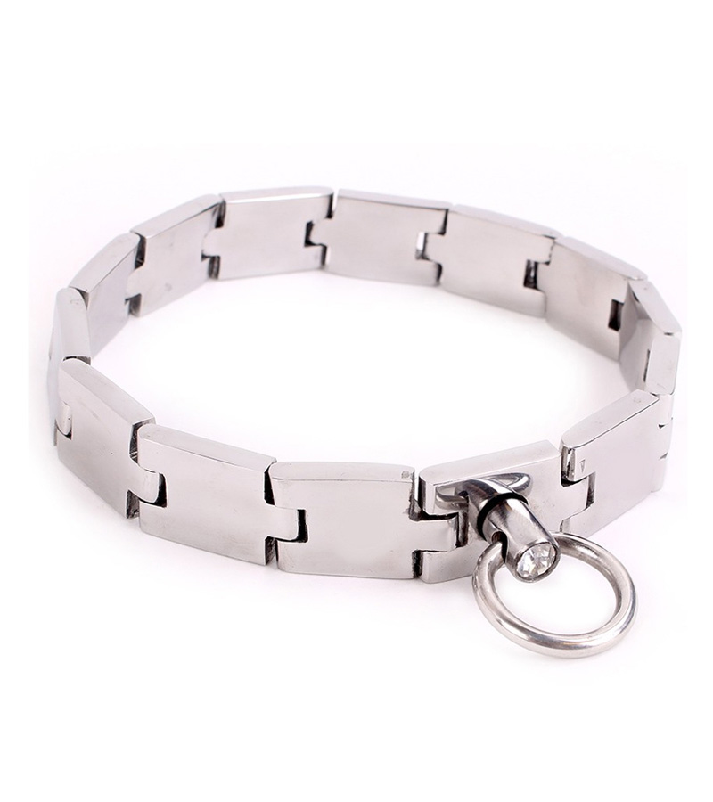 Watch Band Collar W/ Gem Lock